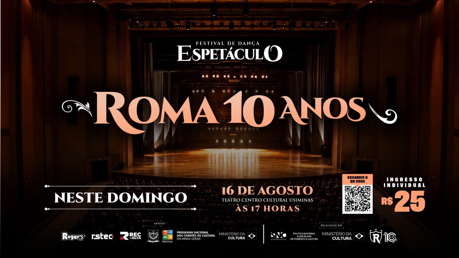 ESPETÁCULO "ROMA 10 ANOS" CELEBRA UMA DÉCADA DE HISTÓRIA DO INSTITUTO ROMA